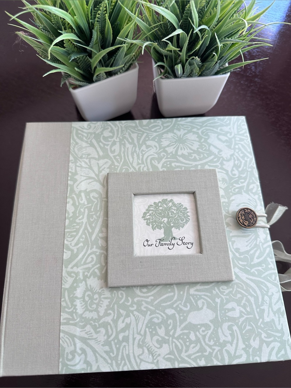 Our Family Story Keepsake Book & Family Photo Album 2-Piece Genealogy Set